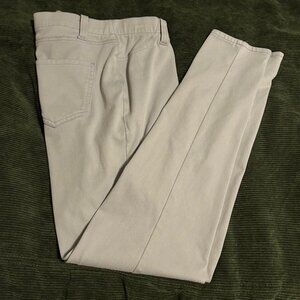 Faded Glory Women's Full Length Knit Light Gray Jeggings, Size L (12 - 14)